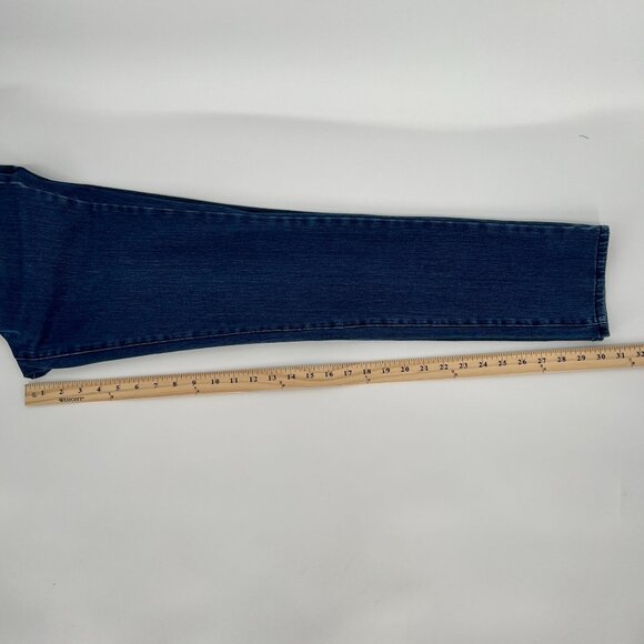 J.McLaughlin Womens Mid Rise Skinny Leg Jeans Size 8 Blue Denim Ankle Stretch - Picture 10 of 12